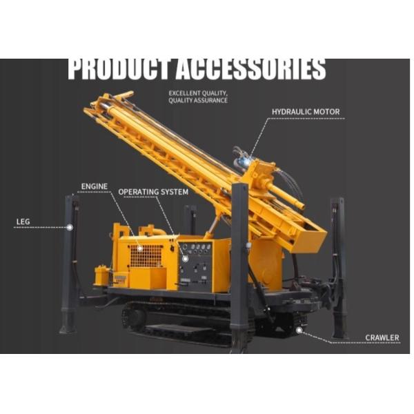 OEM 350 Meters 140kw Pneumatic Borewell Machine 1 Year Warranty