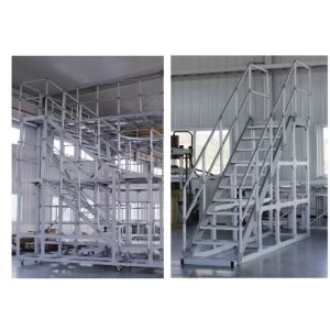 Silver Aluminum Aerial Work Platform , Folding Scaffold Platform 500KG