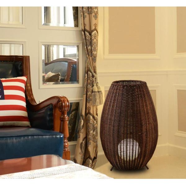 Customized Luxurious Rattan Floor Lamp , Indoor Creative Wicker Floor Light