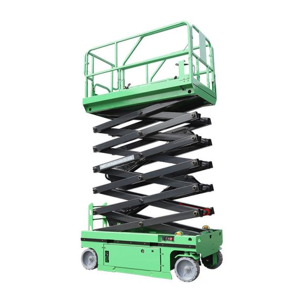 Buy Green Blue 6m Self Propelled Scissor Lift 230kg Aerial Work Platform at wholesale prices