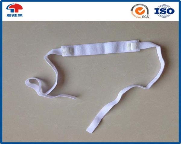 Custom Elastic Hook And Loop Strap , white 6 Inch hook and loop band for
