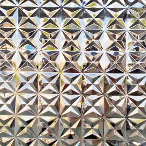 China Embossed  Water Ripple Gold Stainless Steel Sheet Decoration Wall Ceiling Hotel on sale