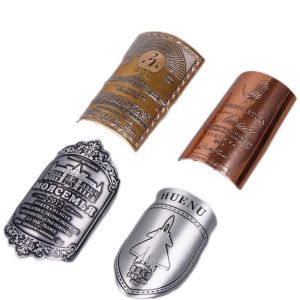 Quality Private Custom Permanent Adhesive Metal Wine Aluminum Sticker Label with Full-automatic Production Line for sale