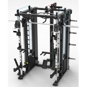 Indoor Multi Function Smith Machine All In One Gym Equipment With Weight Stacks