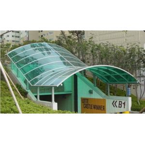 Waterproof PC Solid Polycarbonate Sheet UV Layer Protection Resisting Rain