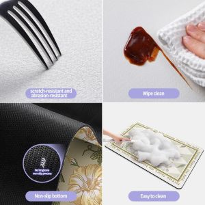 Non Slip Waterproof Kitchen Door Rug Mat for Anti Fatigue Washable Teppich Floor