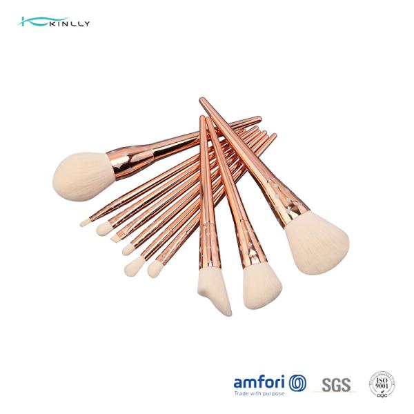Buy Aluminum Ferrules Poly Bag 10 Piece Makeup Brush Set at wholesale prices