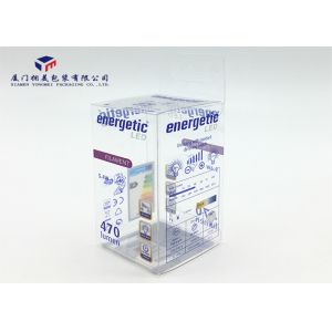LED Lamp Custom Printed Plastic Boxes Hang Strip On Top PET Plastic Box 9cm