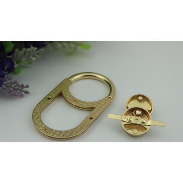 New style luxury bag accessories hardware light gold metal twist locks