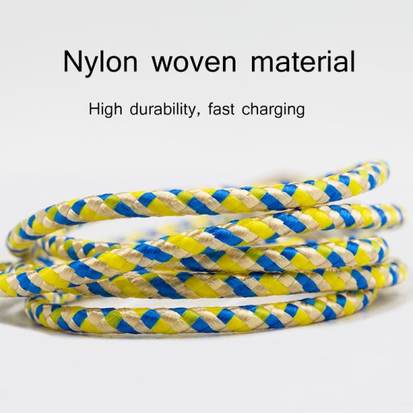 IPhone 8 / 8plus / X USB Data Cable With Camouflage Nylon Woven Braided