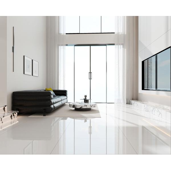 1mx1m Polished Glazed Porcelain Tiles White for Living Room Wear-resistance