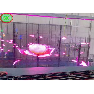 Wafer Chip Transparent LED Panel , High Visibility Transparent LED Screen