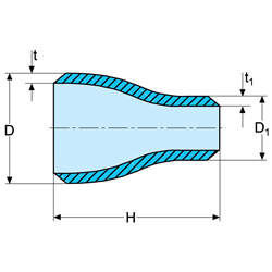 201672323113478808 1 - ASME B16.9 ASTM B366 UNS S31254 Concentric Reducer 1-1/2" x 1/2" SCH160