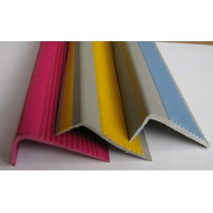 Double color Stair nosing,plastic PVC-AL extrusion parts.size and color can be