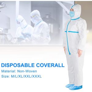 S&J Protective Overalls Disposable Coveralls with Reinforced Isolation Seam