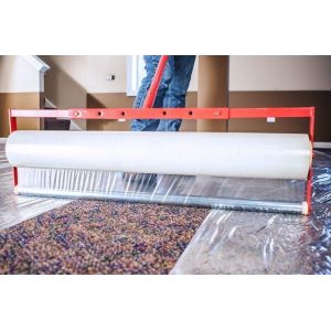 China Regular Wound Printable Polyethylene 500mm 60micron Carpet Floor Protection Film on sale