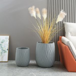 China Long Lasting Frost Resistant Fiber Clay Planters Easy Cleaning on sale