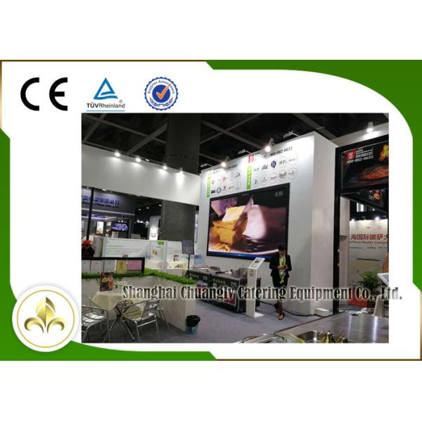 Fume Down Exhaust Mobile Teppanyaki Grill Table Electric Tube Mobile Stainless Steel