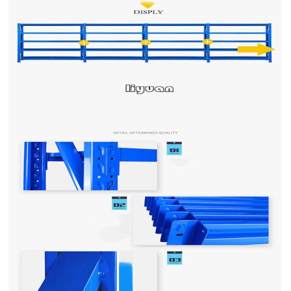 Medium Duty Warehouse Storage Racking Metal Shelving Easy Installation Stable