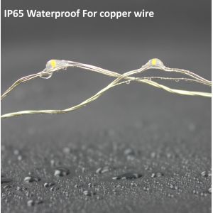 Multicolor DC 3V Copper Wire Lights 10m Length Plug In Outdoor String Lights