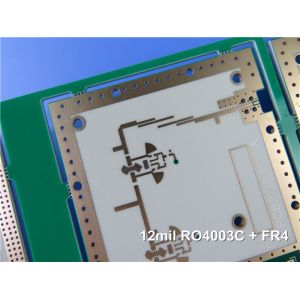 Hybrid PCB 6-Layer Featuring RO4003C and FR4 Material Impedance Controlled