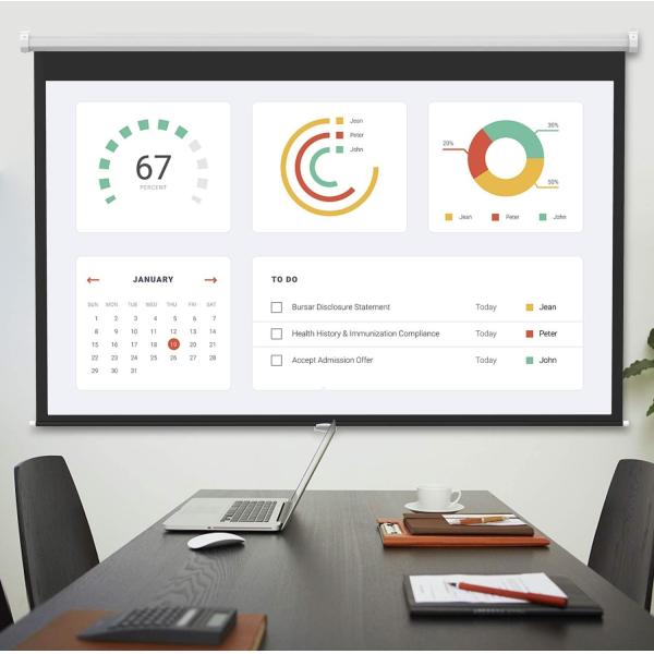 Buy Pull Down Manual Projector Screen With Auto Lock 16:9 120 Inch at wholesale prices