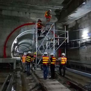 Aluminum Suspended Scaffolding System Cusomized For Subway Projects