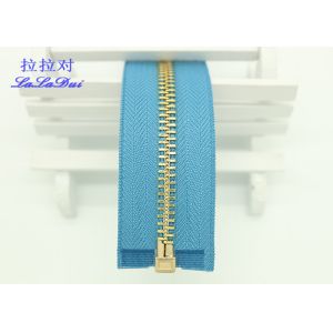 Y Type Teeth Double Open Ended Zips , 12 Inch Heavy Duty Leather Jacket Zippers