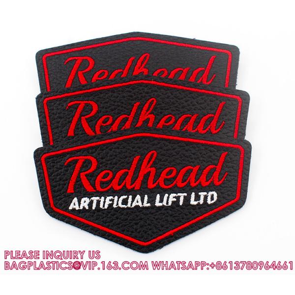 Wholesale Custom Leather Badge Factory Embossed Pu Leather Label Clothing Genuine Leather Patch With Logo