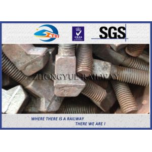M20x100mm Special Railroad Bolts With Clip Bolt Head HDG Coating