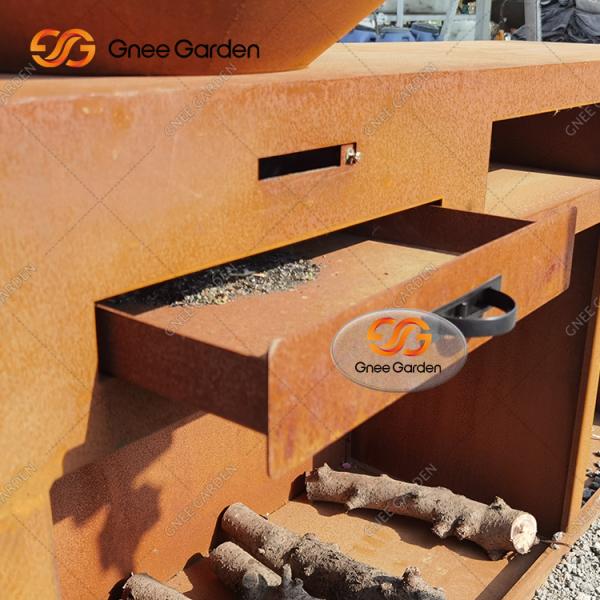 Unique Barbeque Charcoal Grills Corten Steel Bbq Grill For Outdoor Kitchen