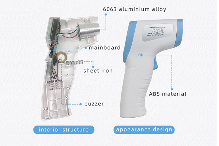 Accurate Infrared Forehead Thermometer With 35-42℃ Measuring Range