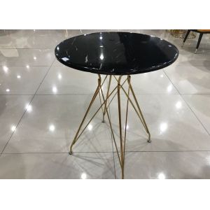 China 60cm Metal Marble Coffee Table on sale