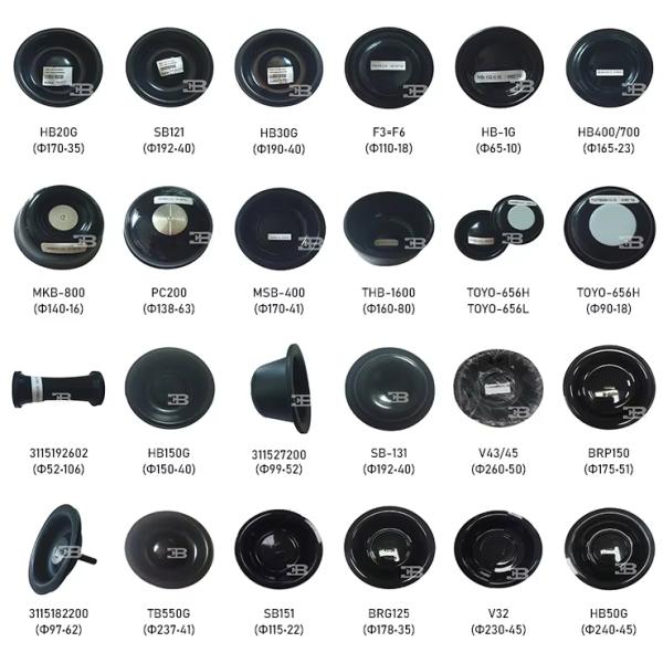 MONTABERT BRV32 V300 V700 V900 Hydraulic Breaker Diaphragm Hydraulic Hammer Membrane Spare Parts Rubber Diaphragm Excavator Rock Repair