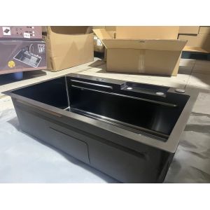 Square Brushed Single Bowl Undermount Sink with Smooth and Easy-to-clean Surface