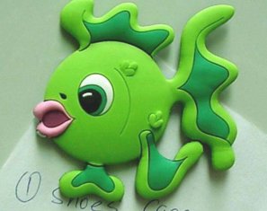 Customized size and style soft PVC material green fish