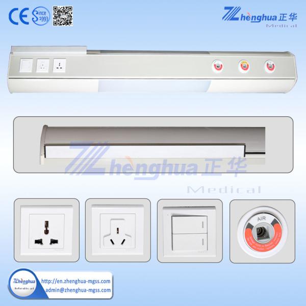 Ward Nursing Bed Head Unit Hospital Medical Bed Head Panel With Gas Outlet