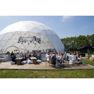 Geo Shelters Geodesic Transparent Dome Tent Glass Door 24m For Outside Events