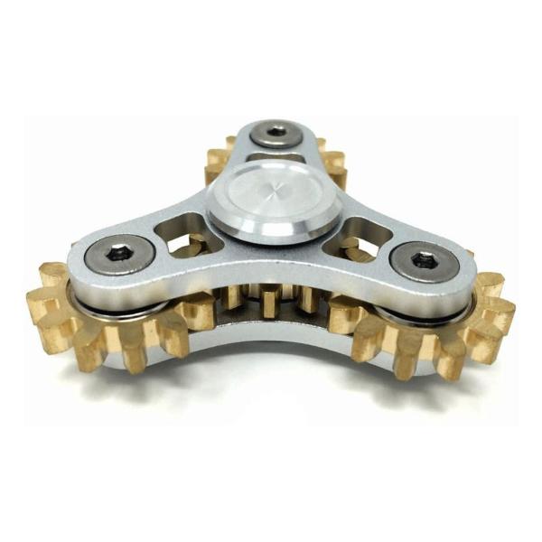 Stress Relief Toys Four Tooth Linkage Pure Copper Gyroscope Fidget Spinner for Adults