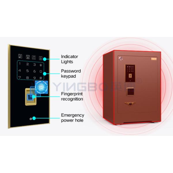 Dual Alarm Solid Steel Commercial Safe Box Bank Grade Biometric Fingerprint Lock 4 open ways