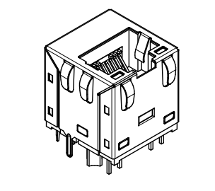 China 1000 Base-T 74991114410 Vertical RJ45 Connenctor with Transformer on sale
