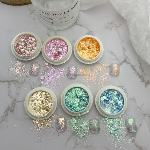 Easy Apply Nail Powder Fashionable Snow Velvet Cloud Powder for DIY Nail Glitter