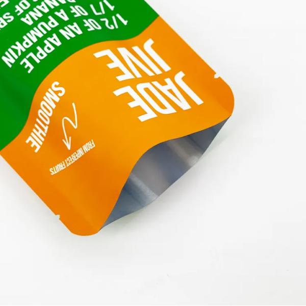 Three-Side Seal Stand-Up Bag Matte Finished Side Gusset Snack Packaging Bag With Food Pouch Design