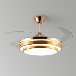 Manufacturer Remote Control LED Bedroom Ceiling Fan Modern Retractable Ceiling