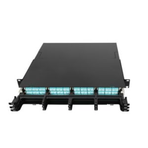 China 200mm Depth High Density MPO Cassette Panel 144-Core Pullout featuring LC Connector Interface on sale China 200mm Depth High Density MPO Cassette Panel 144-Core Pullout featuring LC Connector Interface on sale