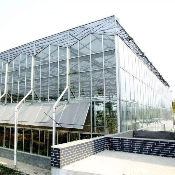 Buy Origin Vegetable and Flower Glass Greenhouse with Hydroponics Cultivation Method at wholesale prices