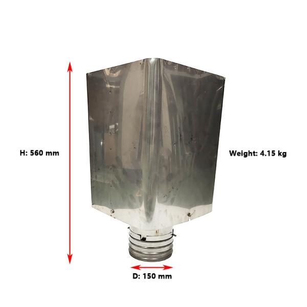 Buy Polished  6" Single Wall 0.45mm Chimney Flue Rain Caps at wholesale prices