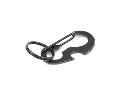 Stainless Steel Carabiner Keychain Bottle Opener,Cool innovative stainless steel carabiner keychain bottle opener, black