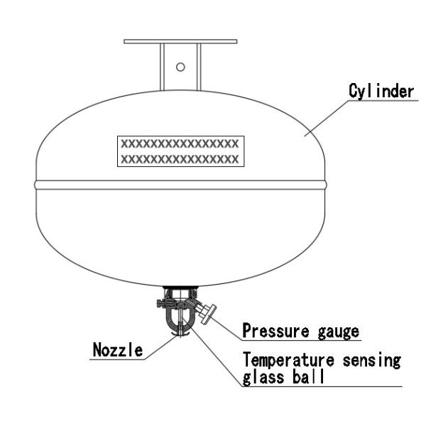 Solenoid Sensor Starting Suspended Fire Extinguisher 10L 20L 30L 40L