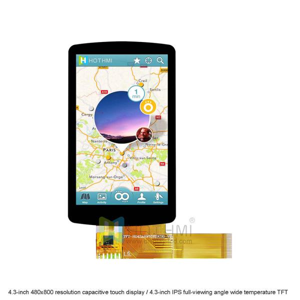 4.3-inch 480x800 resolution capacitive touch display / 4.3-inch IPS full-viewing